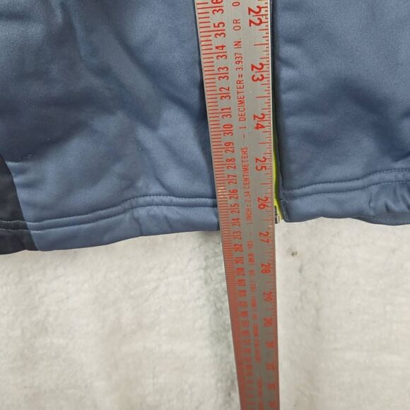 Columbia Men's Full Zip Colorblock Omni Heat Wind Block Jacket Gray Blue Small - Picture 6 of 7